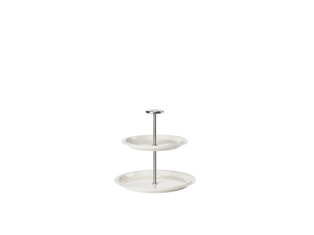 ZONE Denmark - Zone Serveringsopsats, to etager Eau 20 cm Offwhite Porcelæn billede