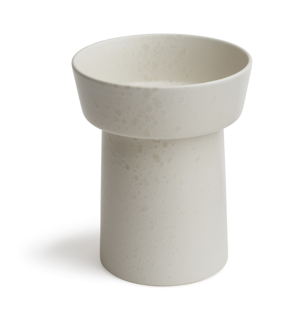 Se Kähler - Ombria vase, marmorhvid, 20 cm* hos Rikki Tikki Shop