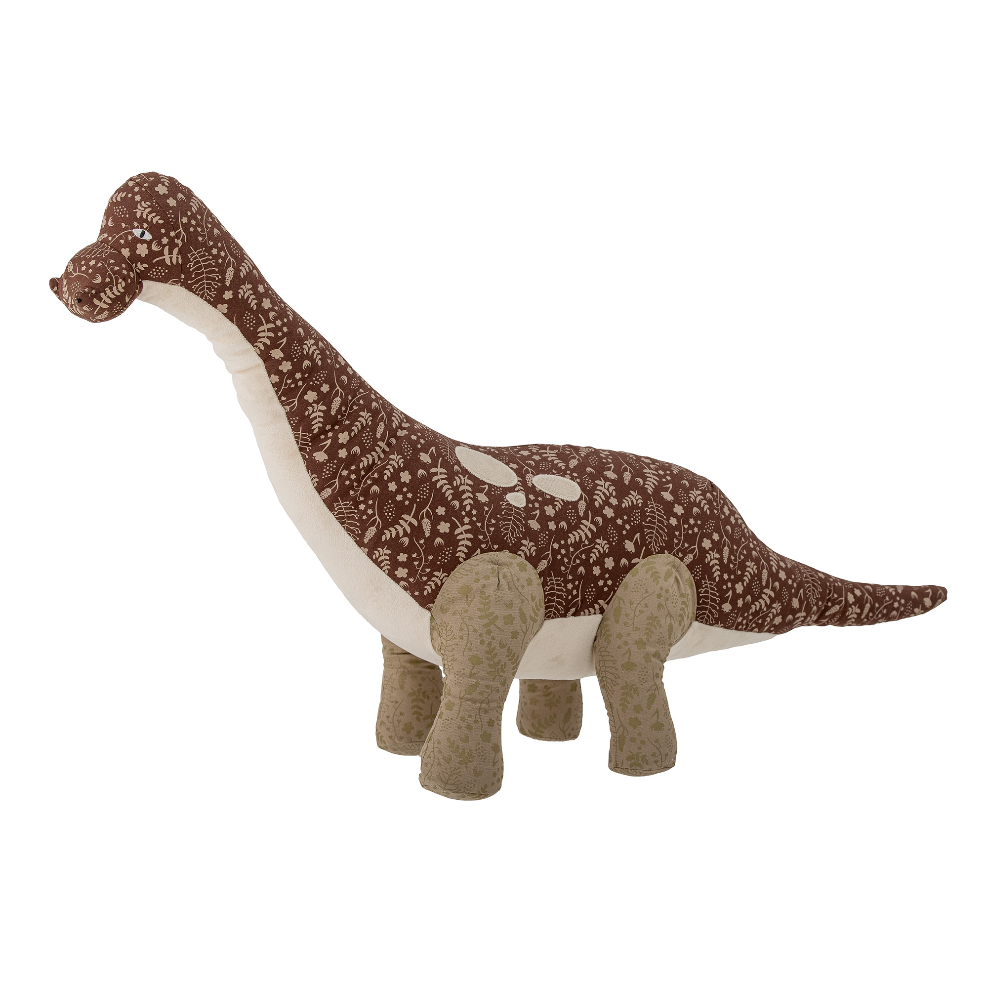 Dinosaurbamse Bloomingville Mini Momo - blødt plysdyr i 100% hør 60 cm