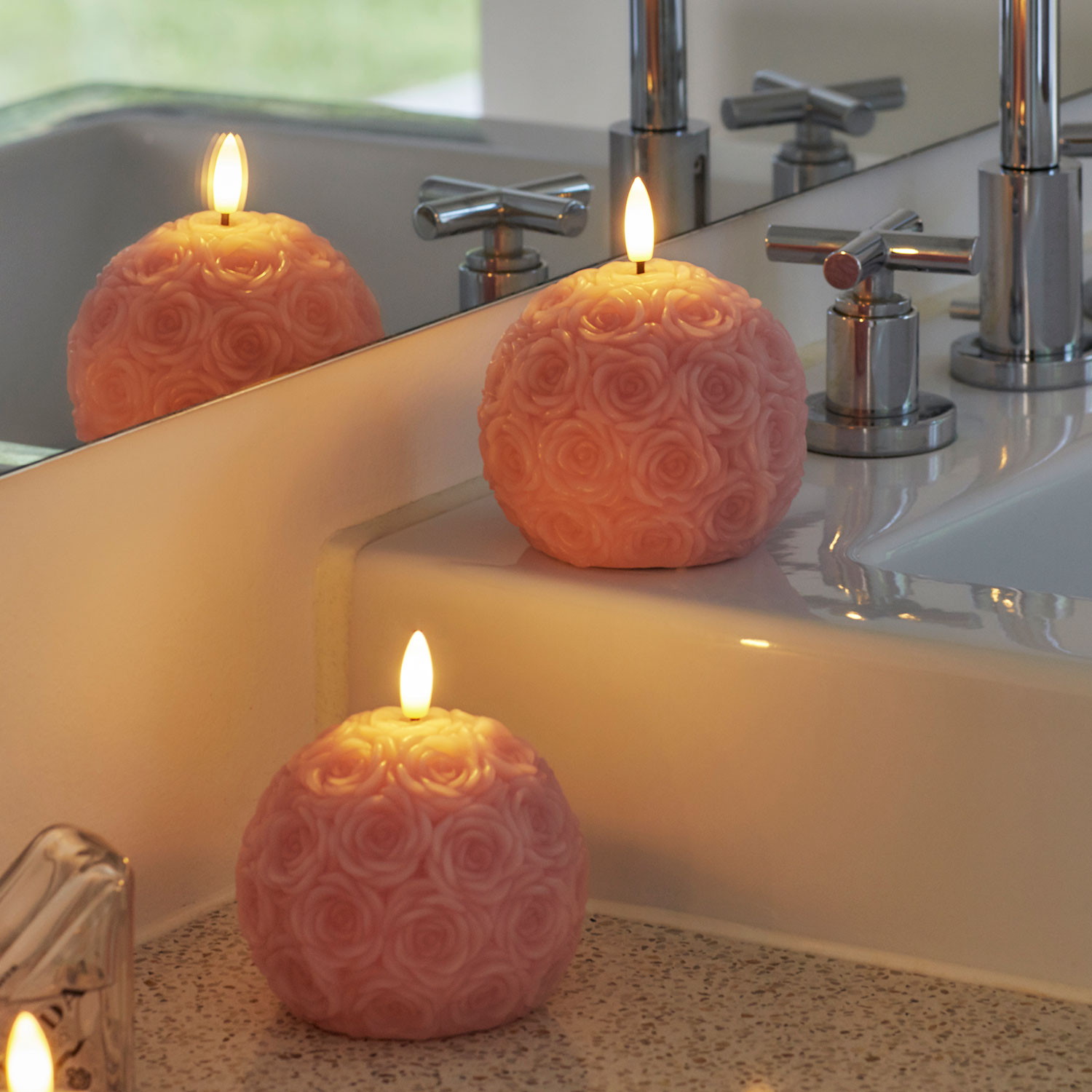 Sirius - Rosalina, 2 stk, sæt,Ø 8,3x H 7 cm, Pink