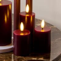 Sirius Sille Genopladelig 3 Stk Sæt Ø5xh10/125/15cm Bordeaux