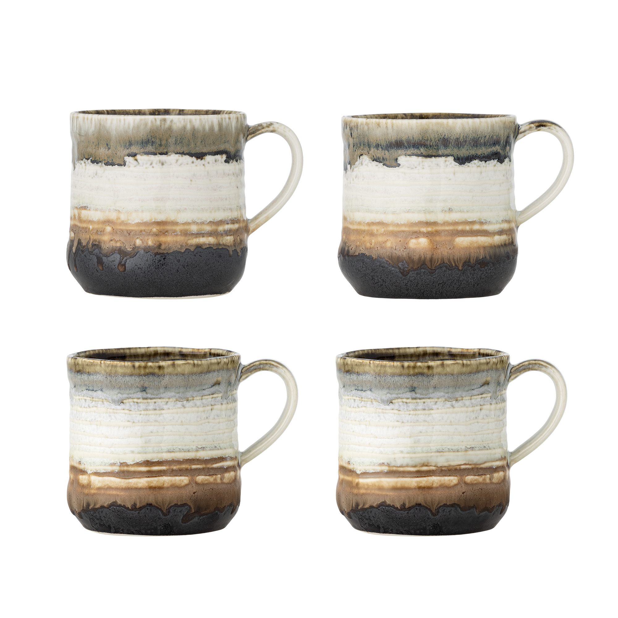 Bloomingville - Deana Krus, Multifarvet, Stentøj, D8,5xH9 cm, Set of 4