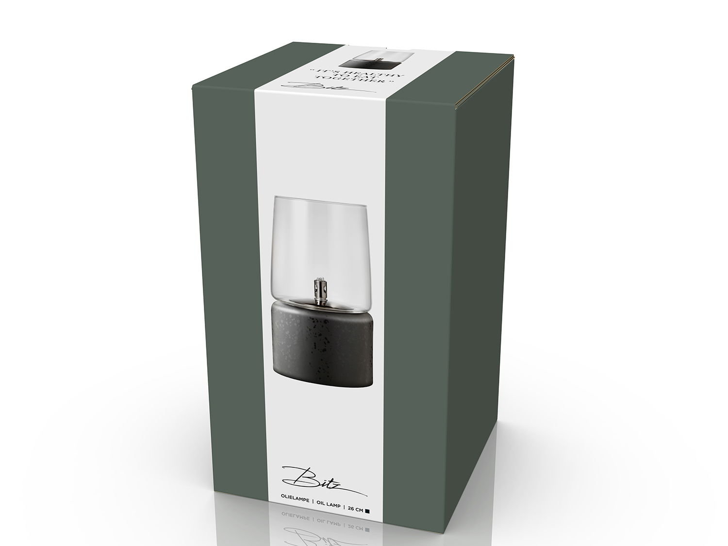 Olielampe Gastro Dia. 15 x 26 cm Sort Stentøj/Stål/Glas