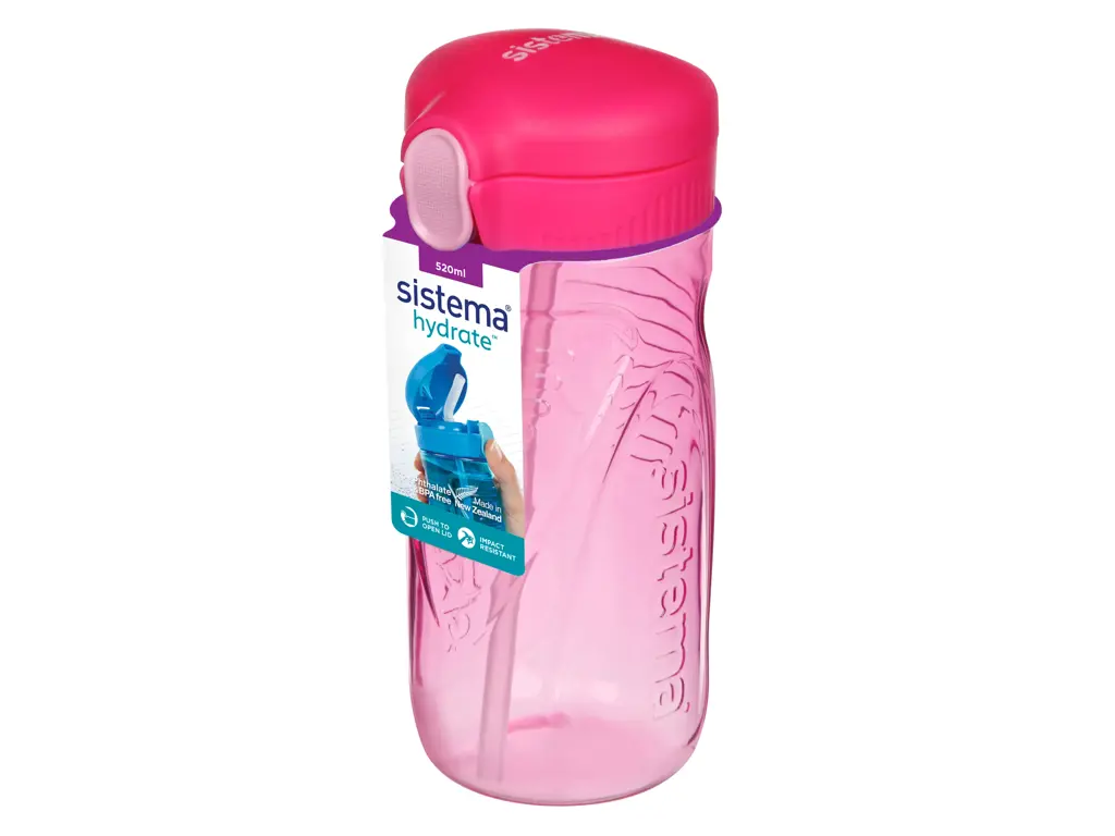 Sistema - Tritan Quick Flip Pink 520ml