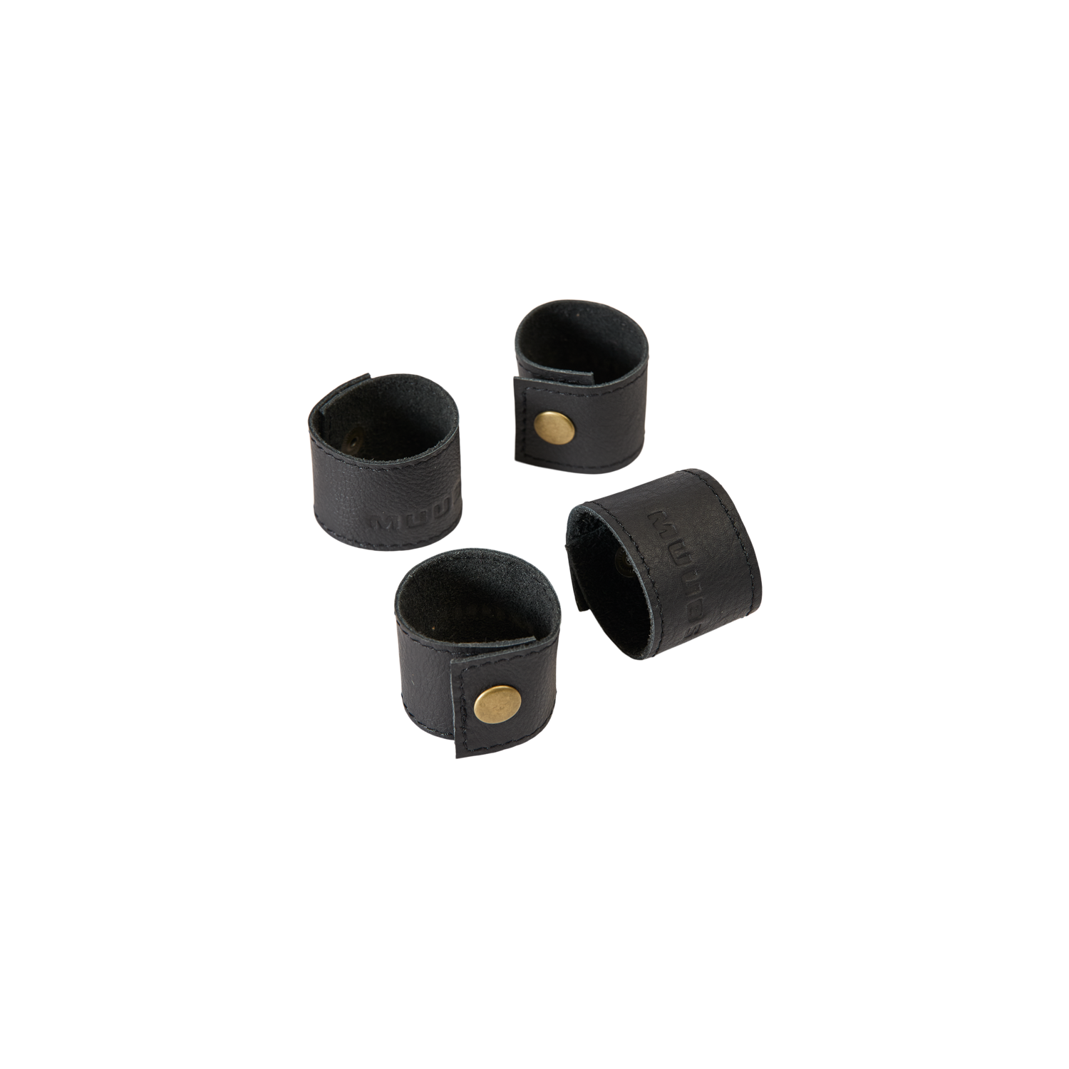 Camou Servietringe - S/4 - Sort, L15xD3,5xH0,5 cm