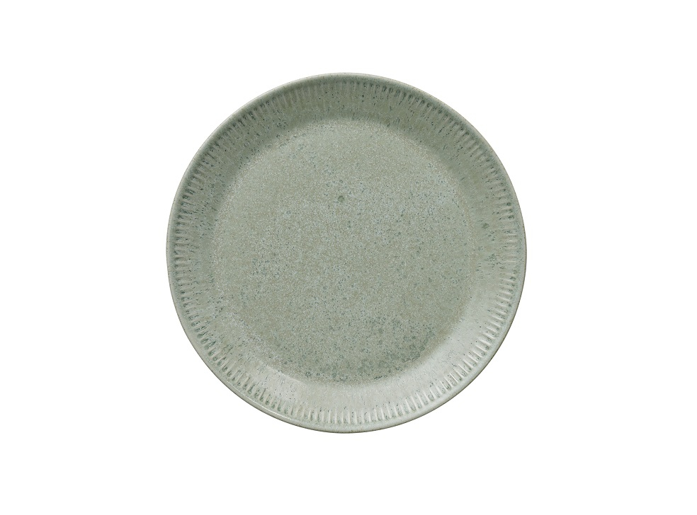 Knabstrup, tallerken, olivengrøn, Ø 22 cm