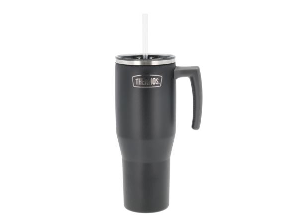 Thermos - Termokrus med hank 1,1 liter Mat sort