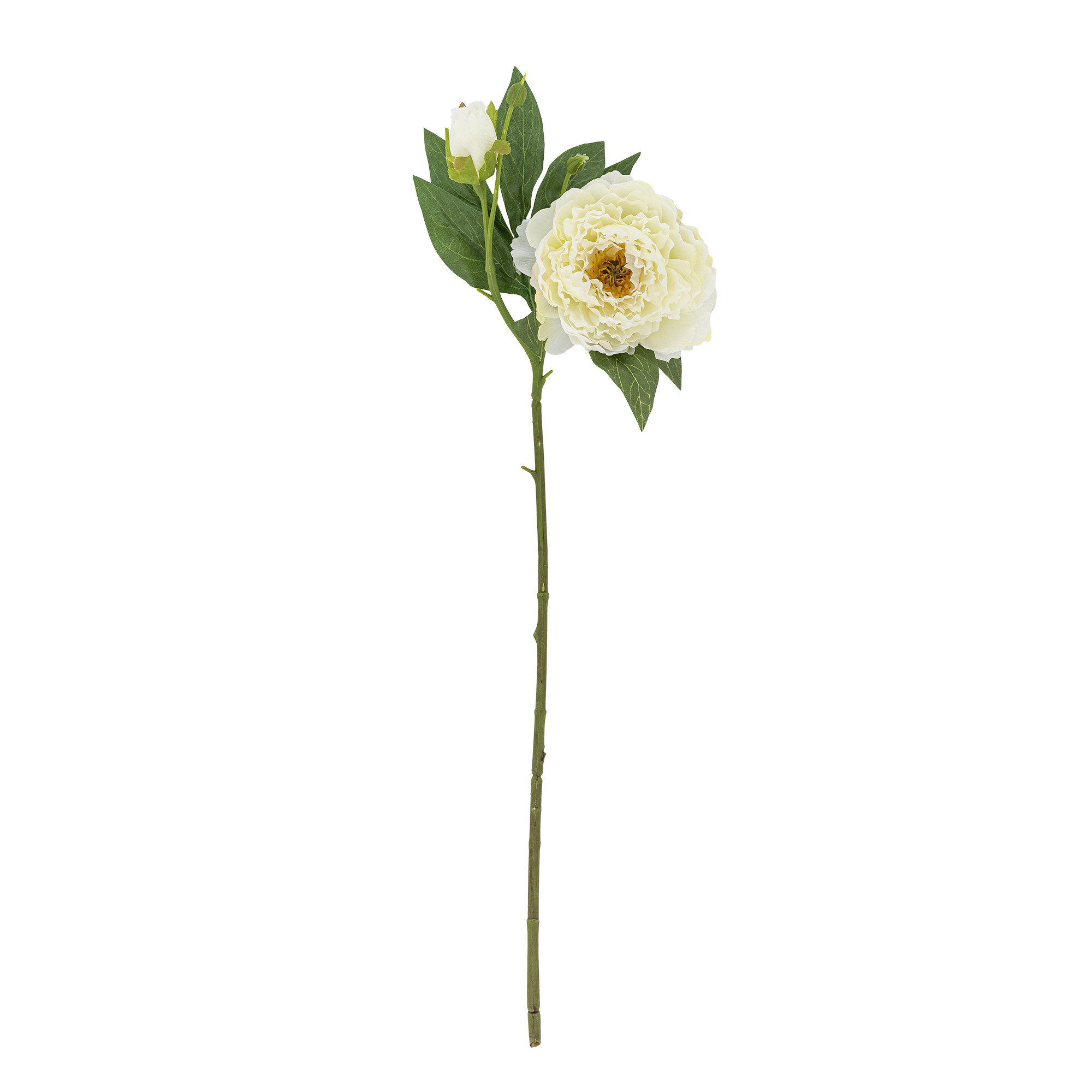 Bloomingville - Peony Stilk, Hvid, Kunstige Blomster, D23xH62 cm