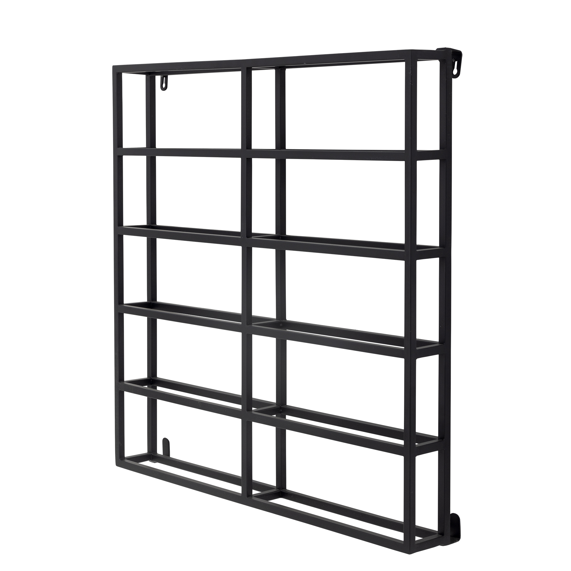 Bloomingville - Magne Vinreol, Sort, Metal, L67xH67xW10 cm billede