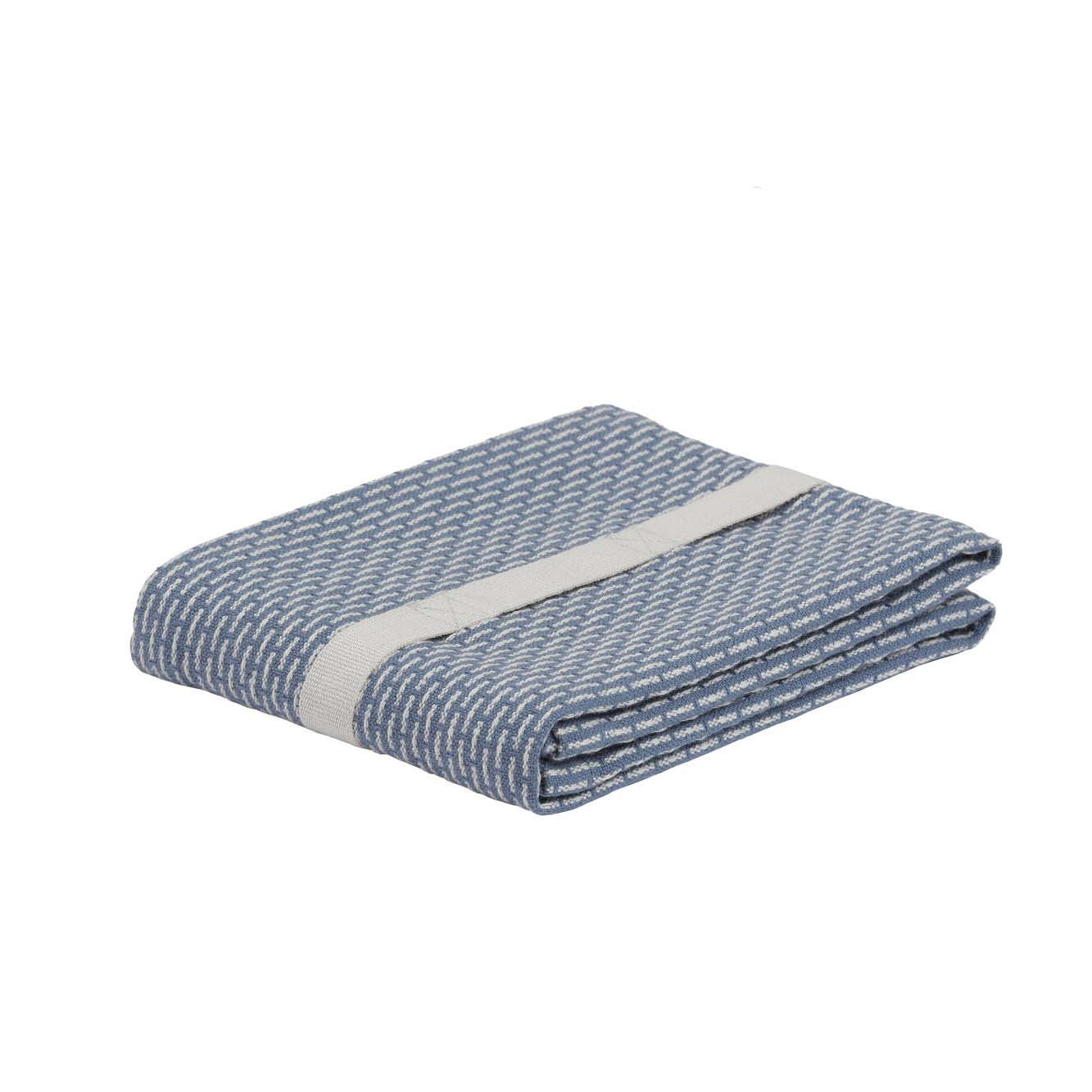 Håndklæde - Gråblå / lys beige 35 x 60 cm