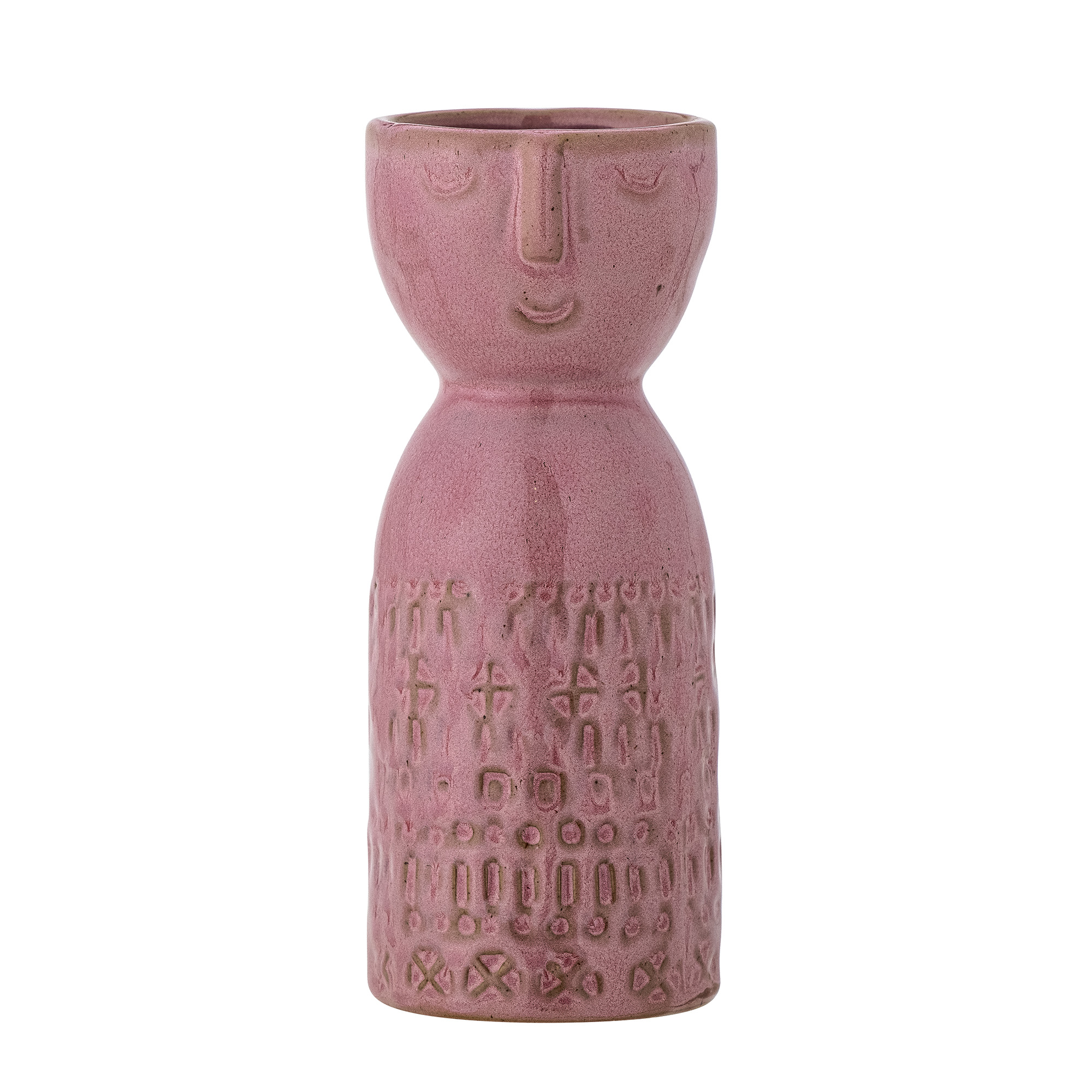 Bloomingville - Embla Vase, Pink, Stentøj, D6xH14,5 cm