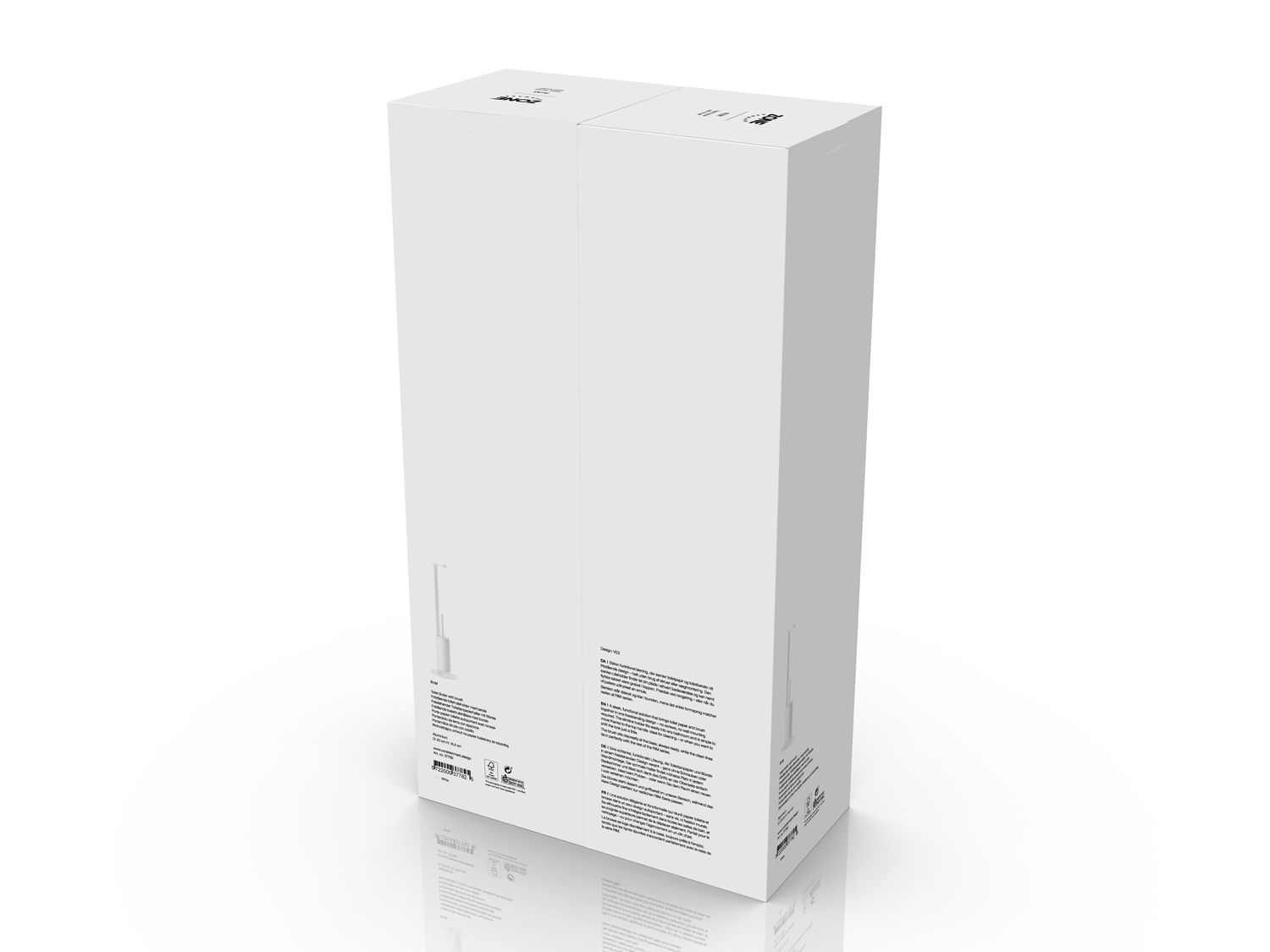 Zone Rim Fritst. toiletrulleh. m børste 74,5 cm Hvid