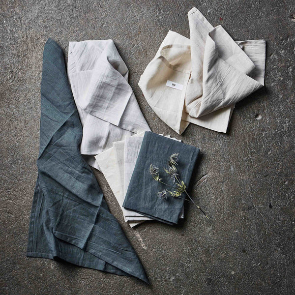 RAW Hør - viskestykke Mørkegrå 2 stk  50 x 70 cm