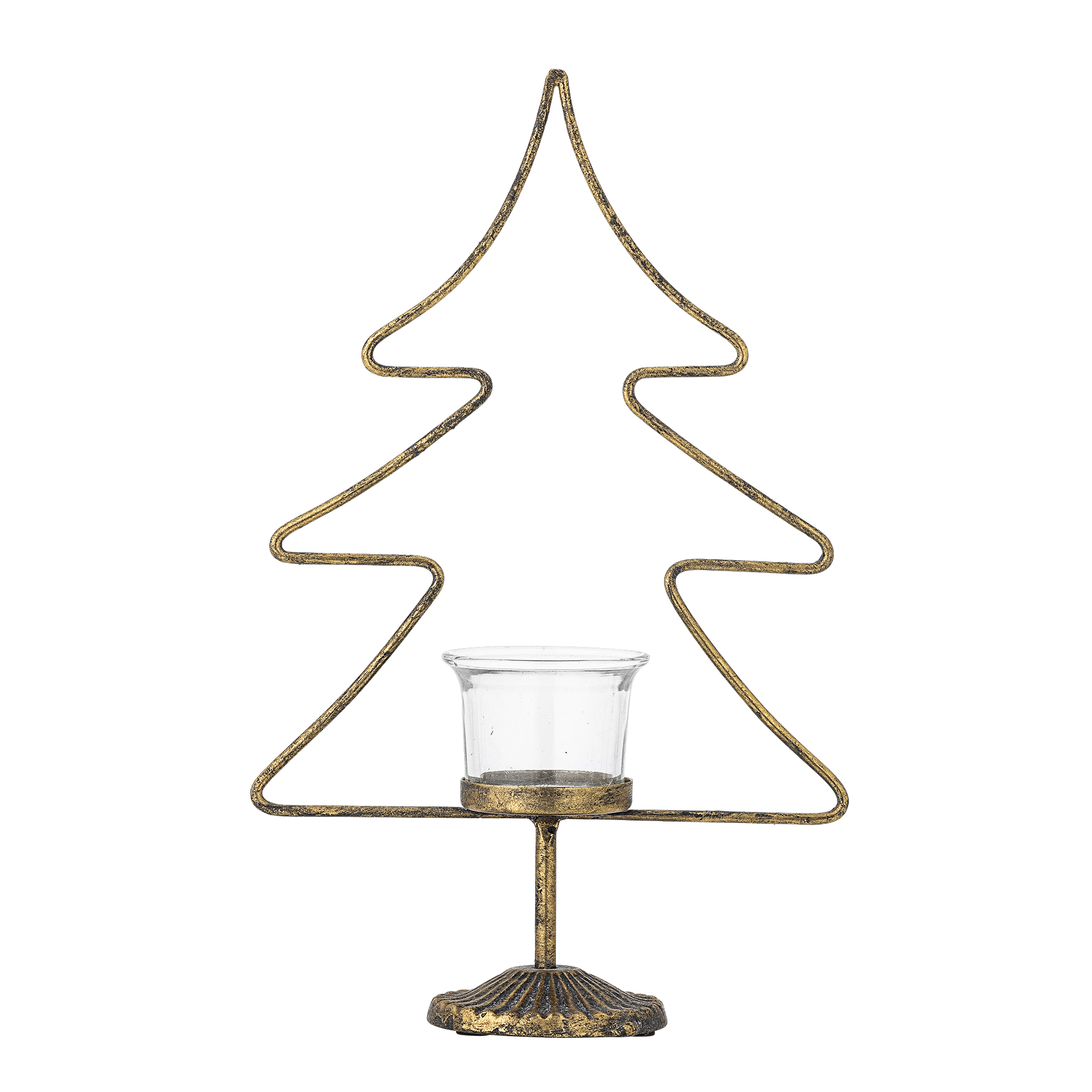 Bloomingville - Miki Fyrfadsstage, Guld, Metal, L18xH28,5xW7 cm