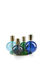 Holmegaard - Bubble 4-armet lysestage Ø17.5 cm blå/grøn