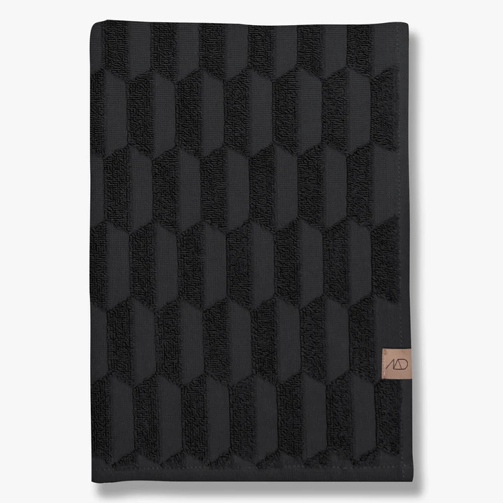 GEO Gæstehåndklæde, 35 x 55 cm, black, 2-pak