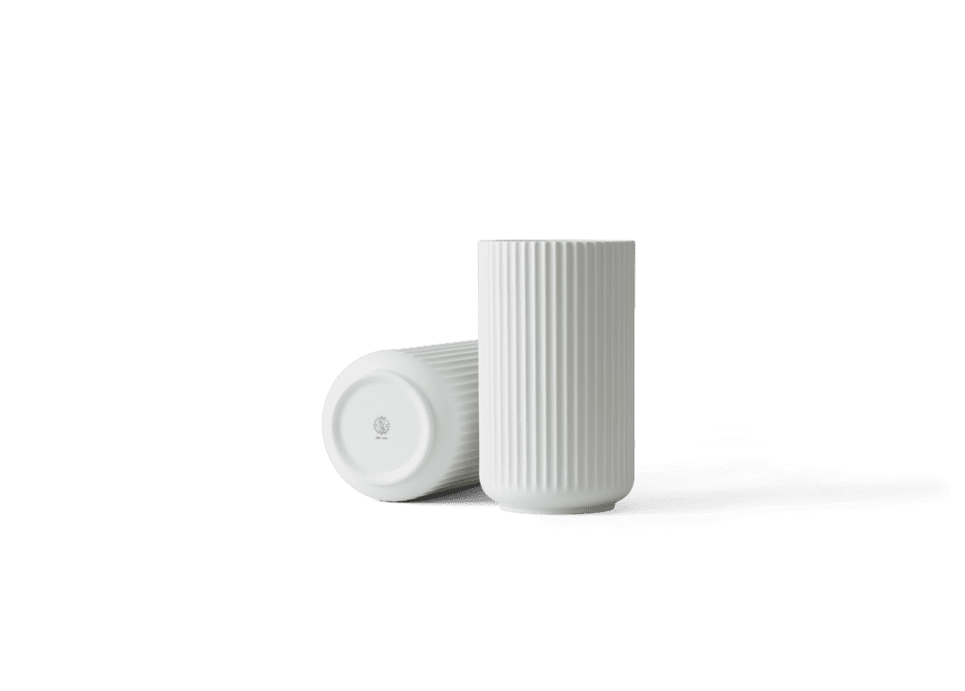 Lyngby Porcelæn - Lyngby Vase H25 cm mat hvid porcelæn