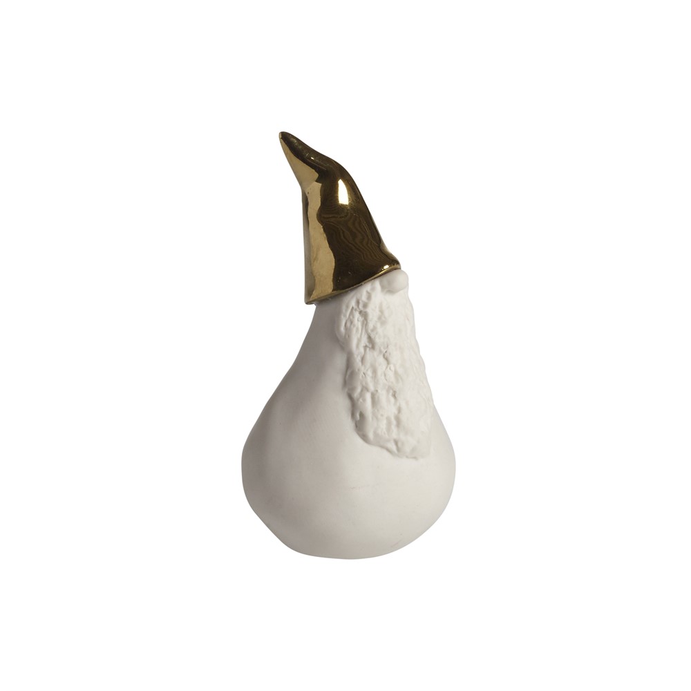 Nääsgränsgården - Santa Ture, white/gold small H.7,5cm