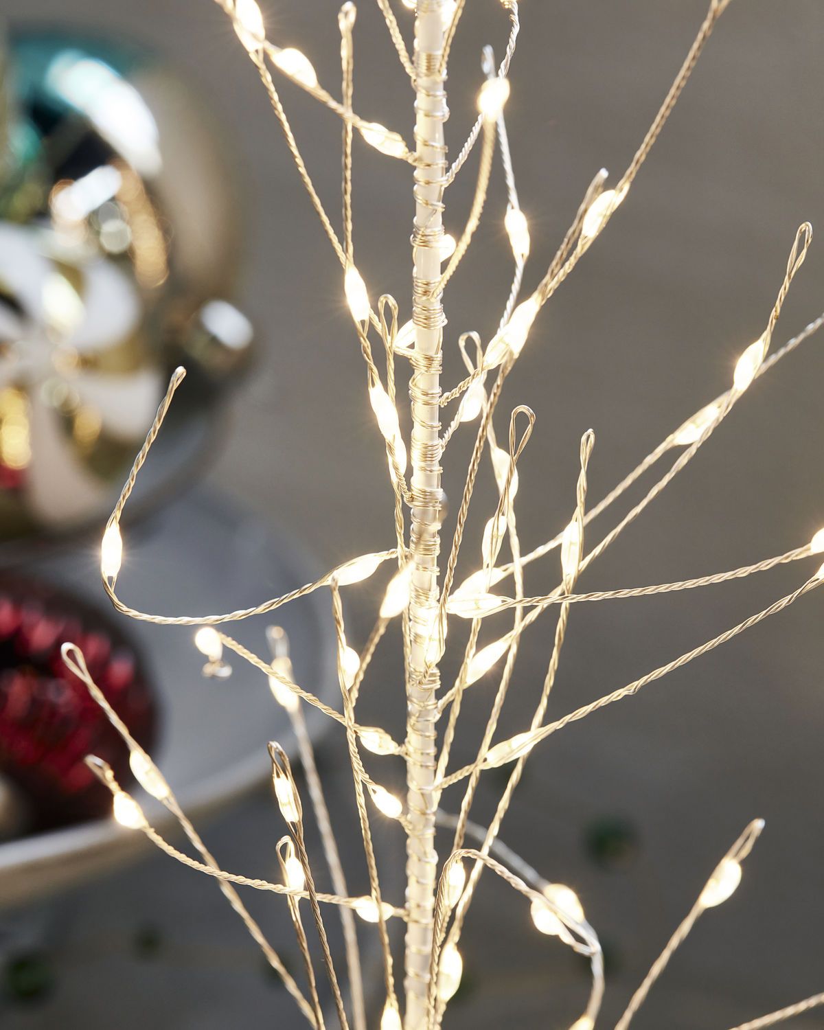 Juletræ i ståltråd, LED Glow, Hvid stor