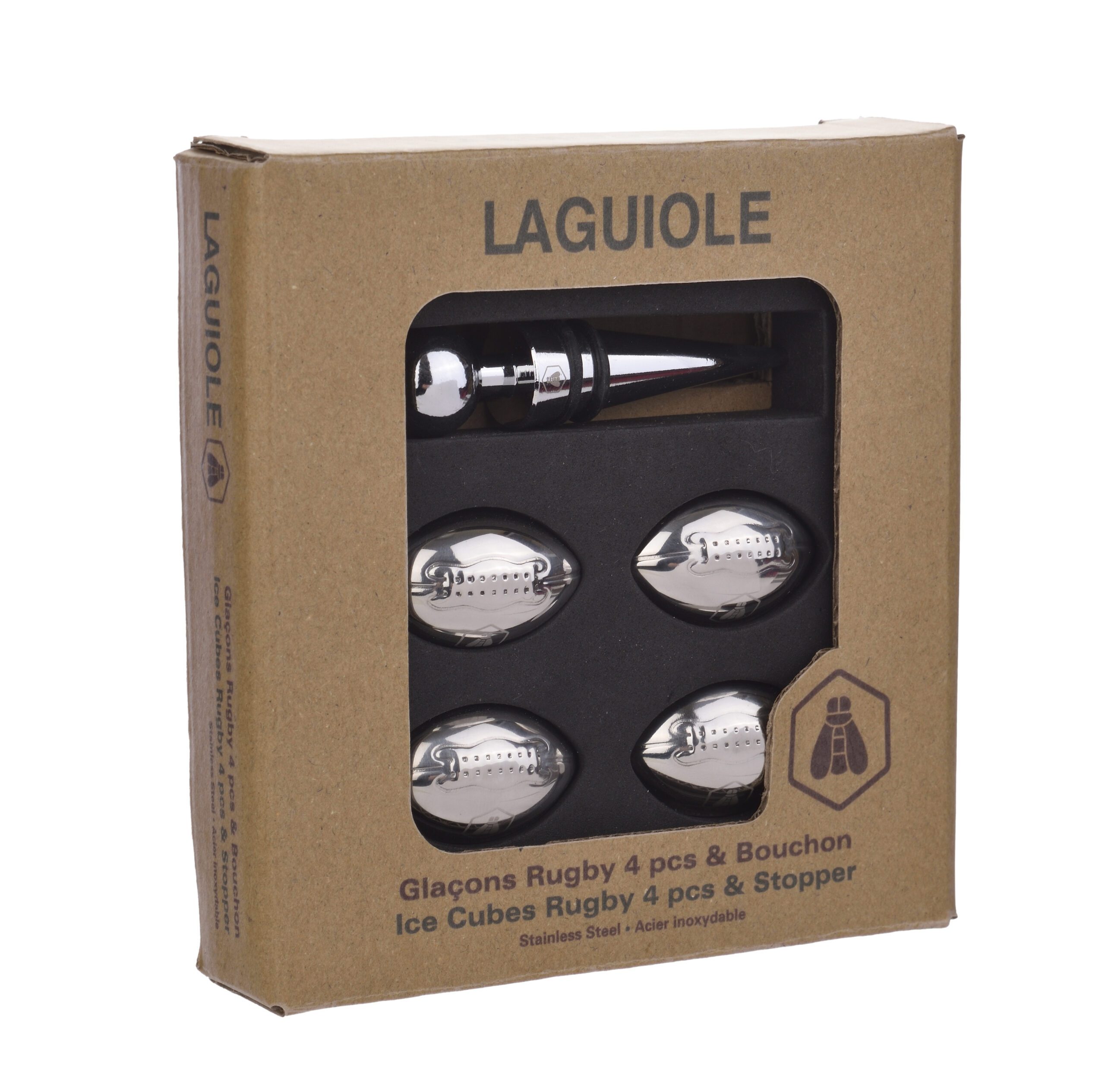 Laguiole - Ice Cubes 4 stk og Vinprop