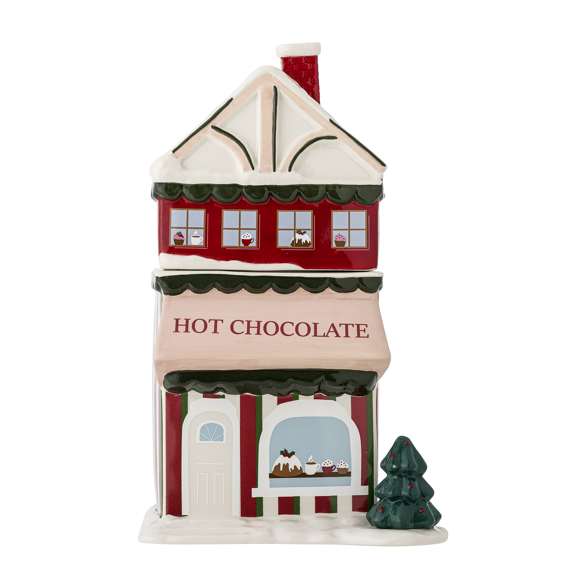 Bloomingville - Gloria Krukke m/låg, Rød, Keramik, L20,5xH34xW20,5 cm