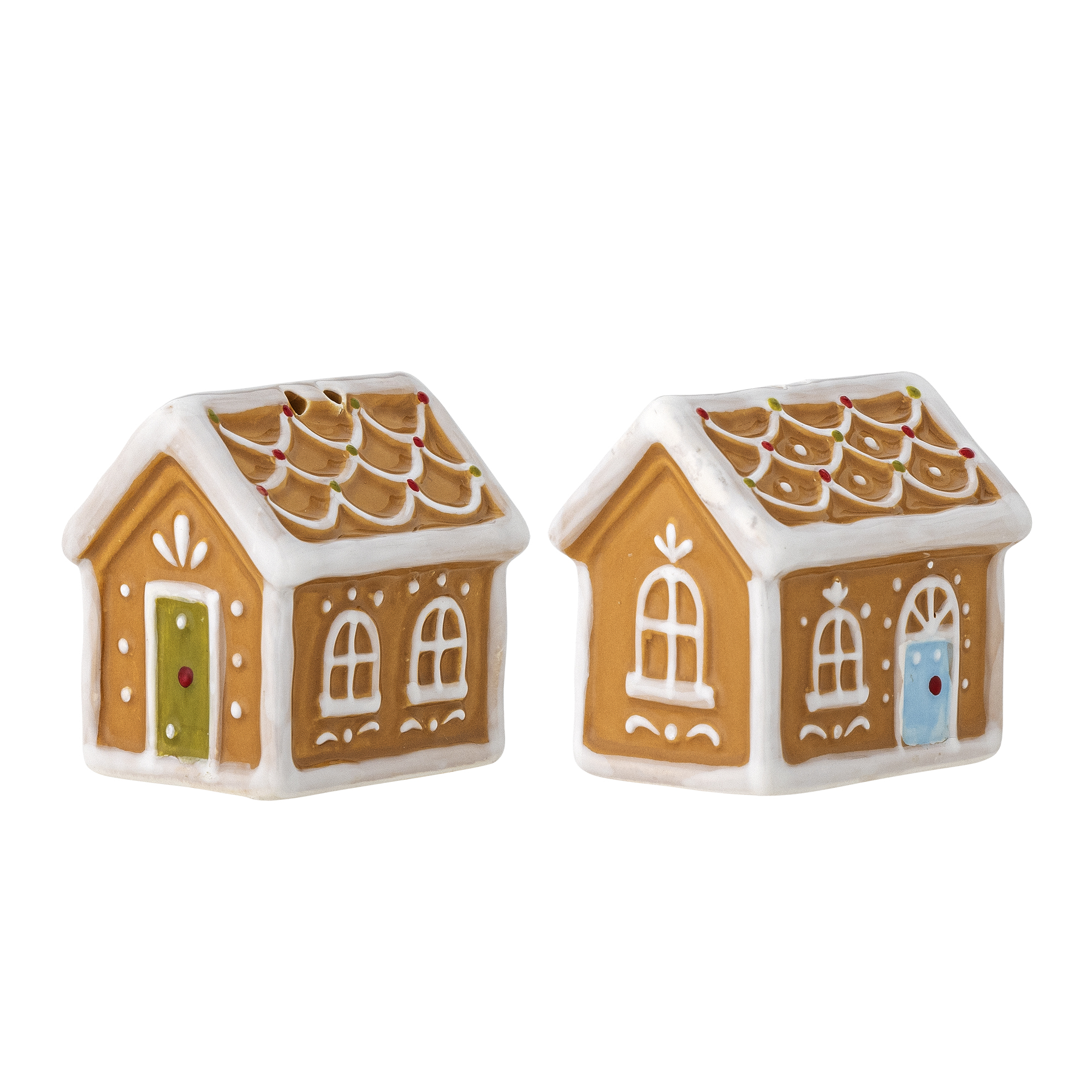 Bloomingville - Ginnie Salt & Pebersæt, Brun, Keramik, L6xH6xW4,5 cm, Set of 2