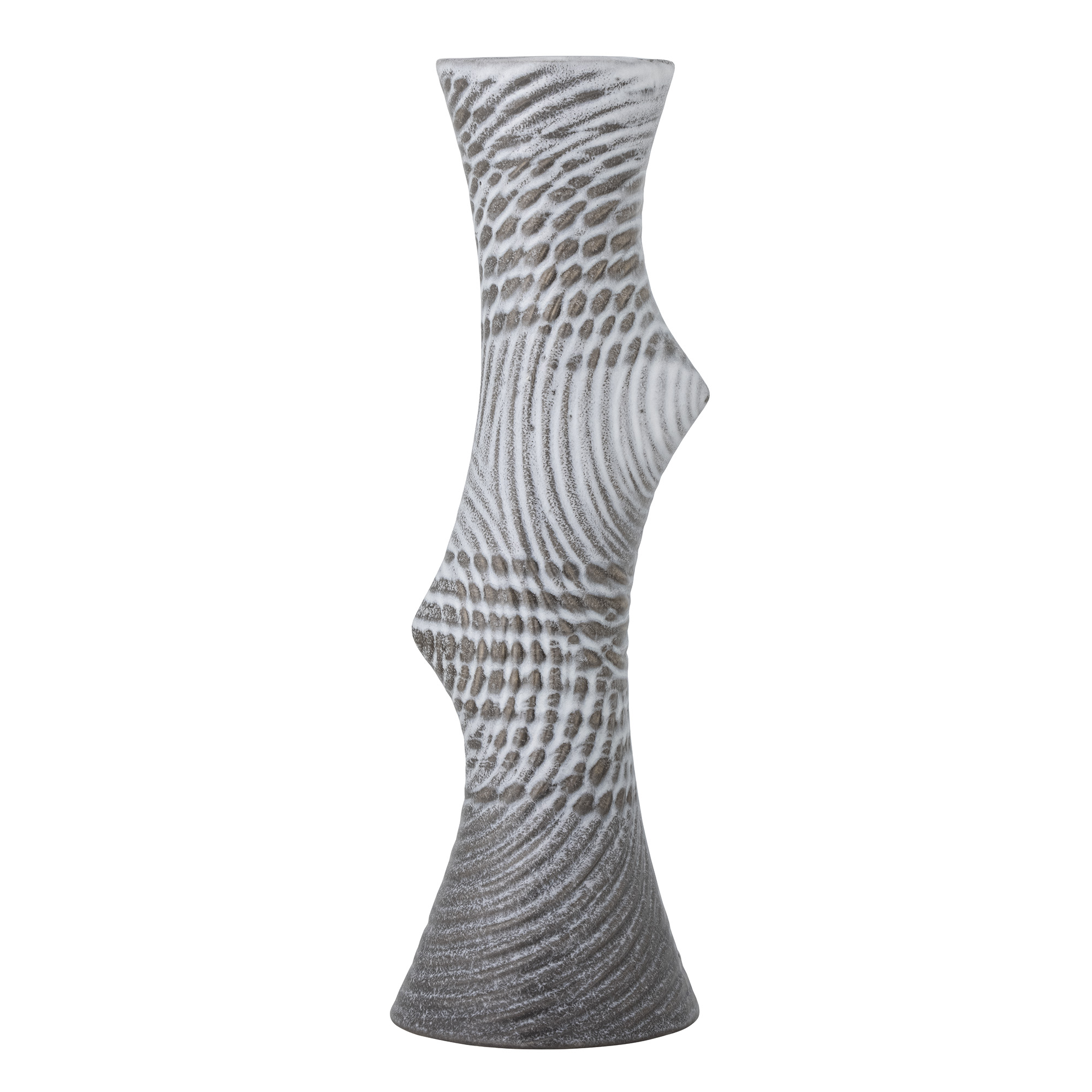 Bloomingville - Raheem Vase, Grå, Stentøj, D11xH34 cm billede