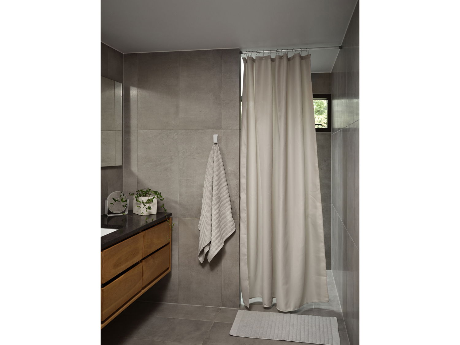 Zone Lux Badeforhæng 180x220 cm Soft Grey