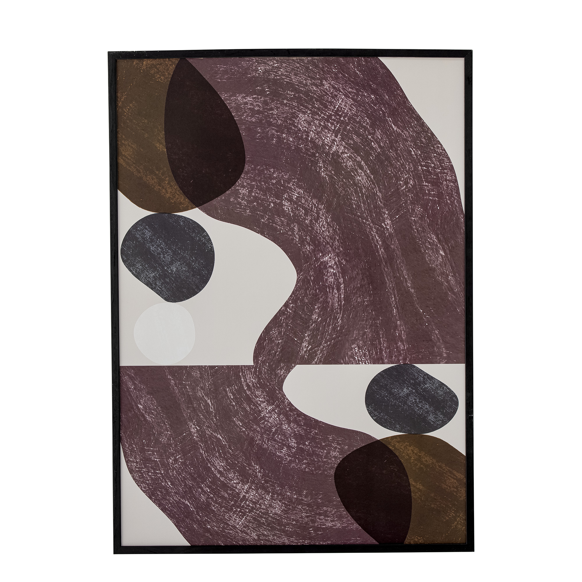 Bloomingville - Yoselin Illustration med ramme, Multifarvet, Fyr