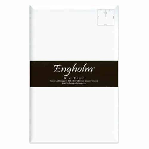 Engholm Textiles - Satin splitlagen U lagen 90cm hvid 160x210x25 cm
