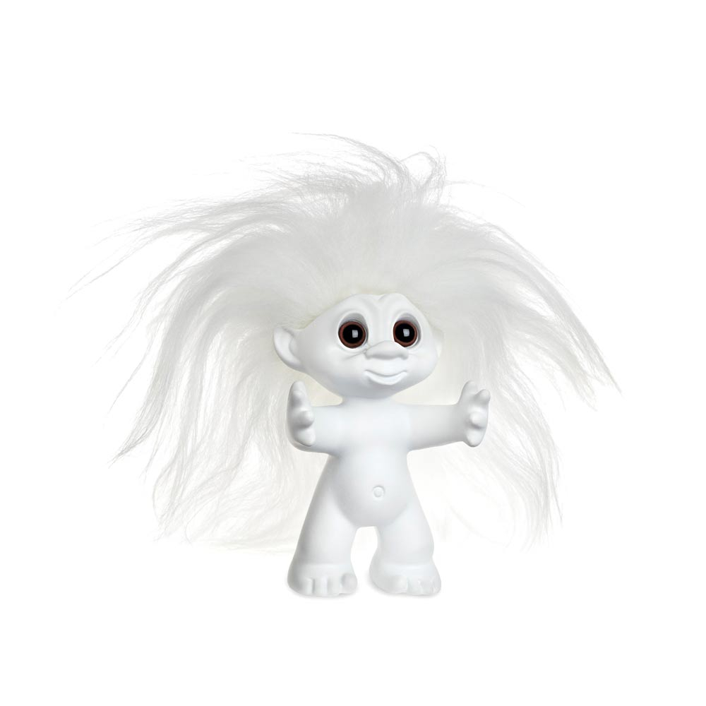 Se Lykketrold - , Mat hvid/hvidt hår, 9 cm hos Rikki Tikki Shop
