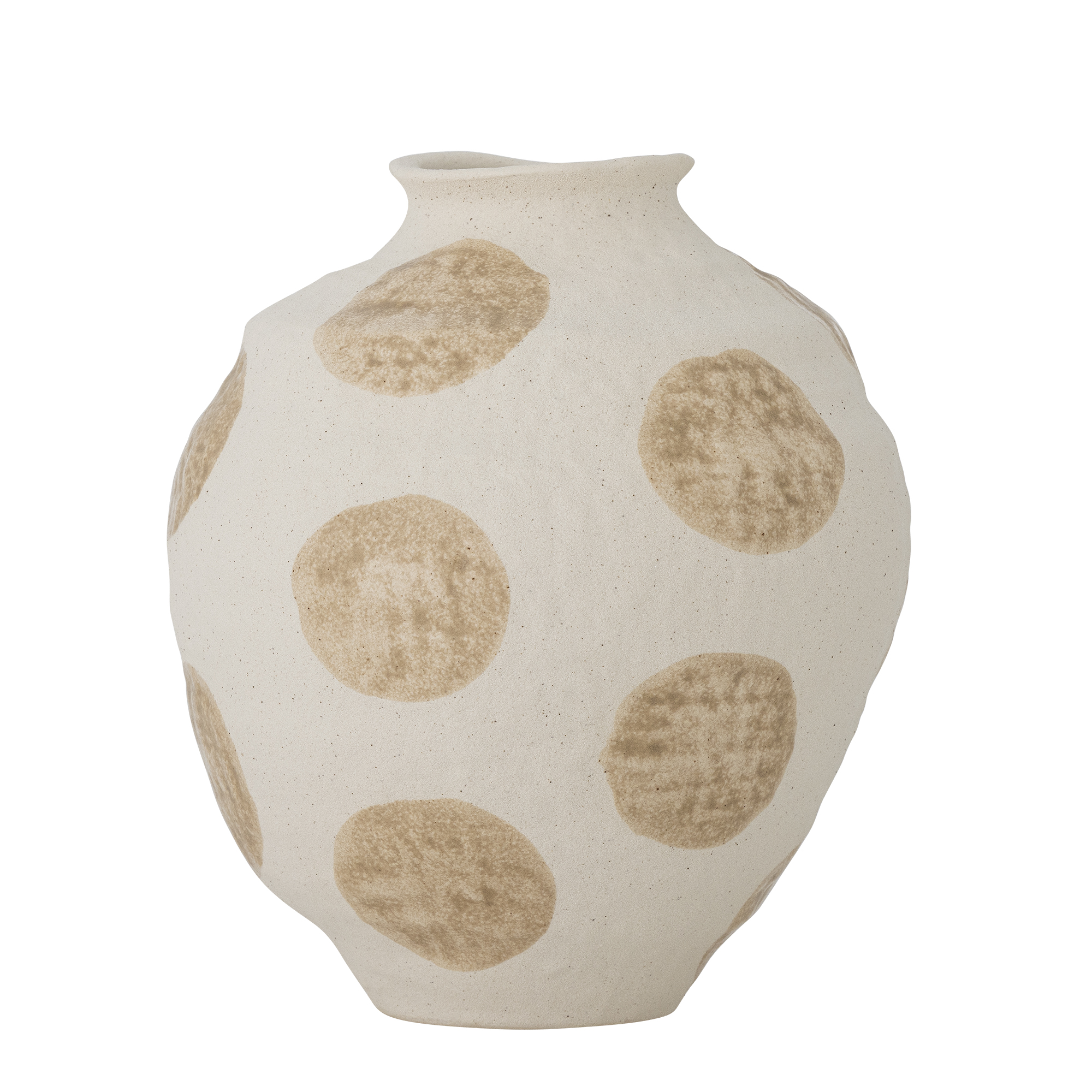 Bloomingville - Byron Vase, Natur, Stentøj, D17xH20,5 cm