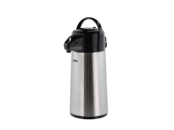 Thermos - Pumpe Termokande 1,9 liter Stål/Sort med drejefod