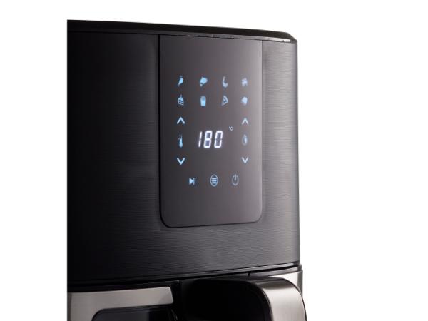 HOLM Airfryer med vindue 9 liter 1700 watt Sort
