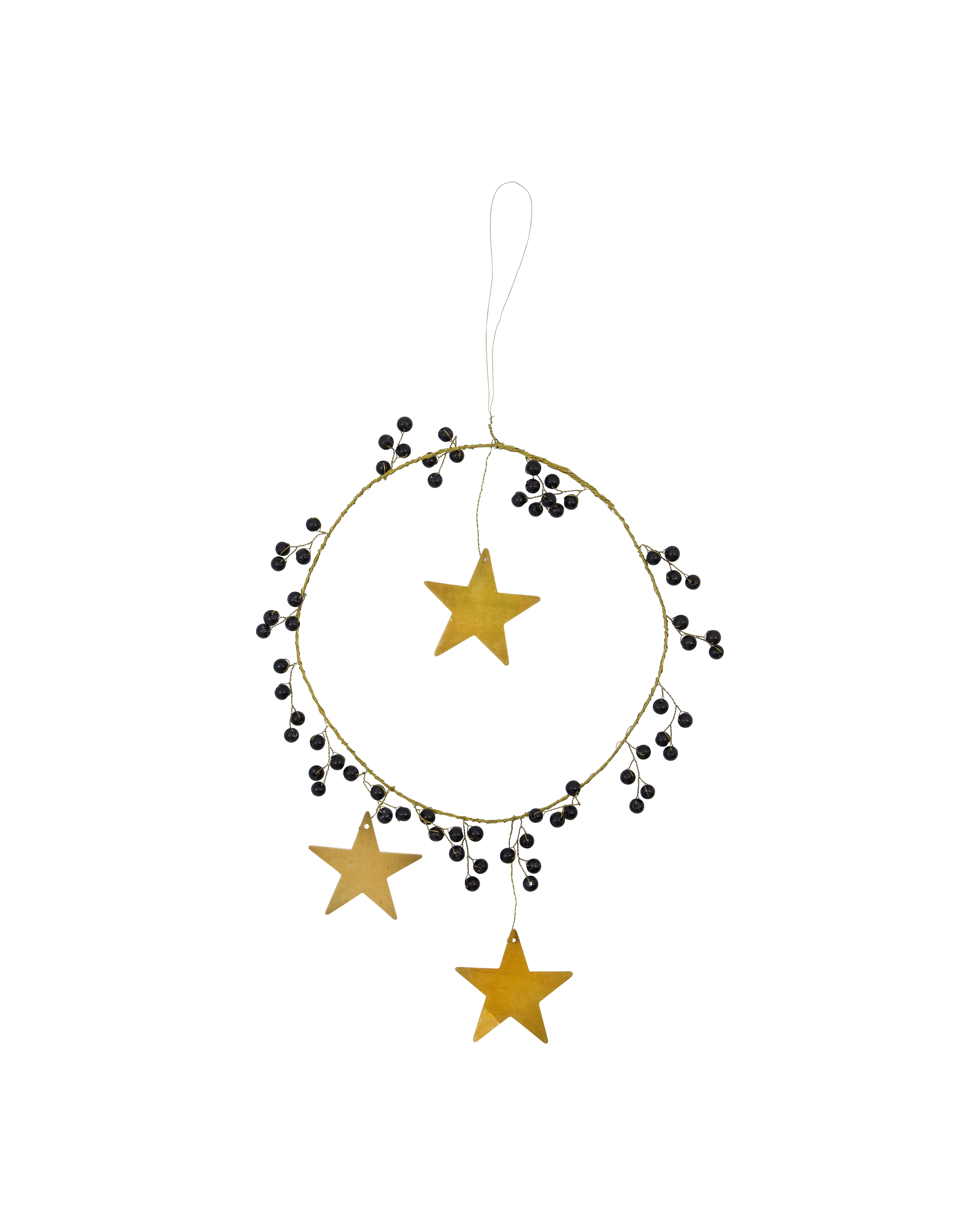 House Doctor - Julepynt, Star Ring, Sort, Messing