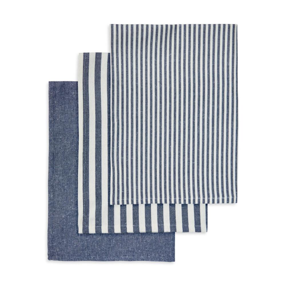 Engholm Textiles - Viskestykke 3-Pack Recycle 50X70 Cm Dark Blue, Dark Blue