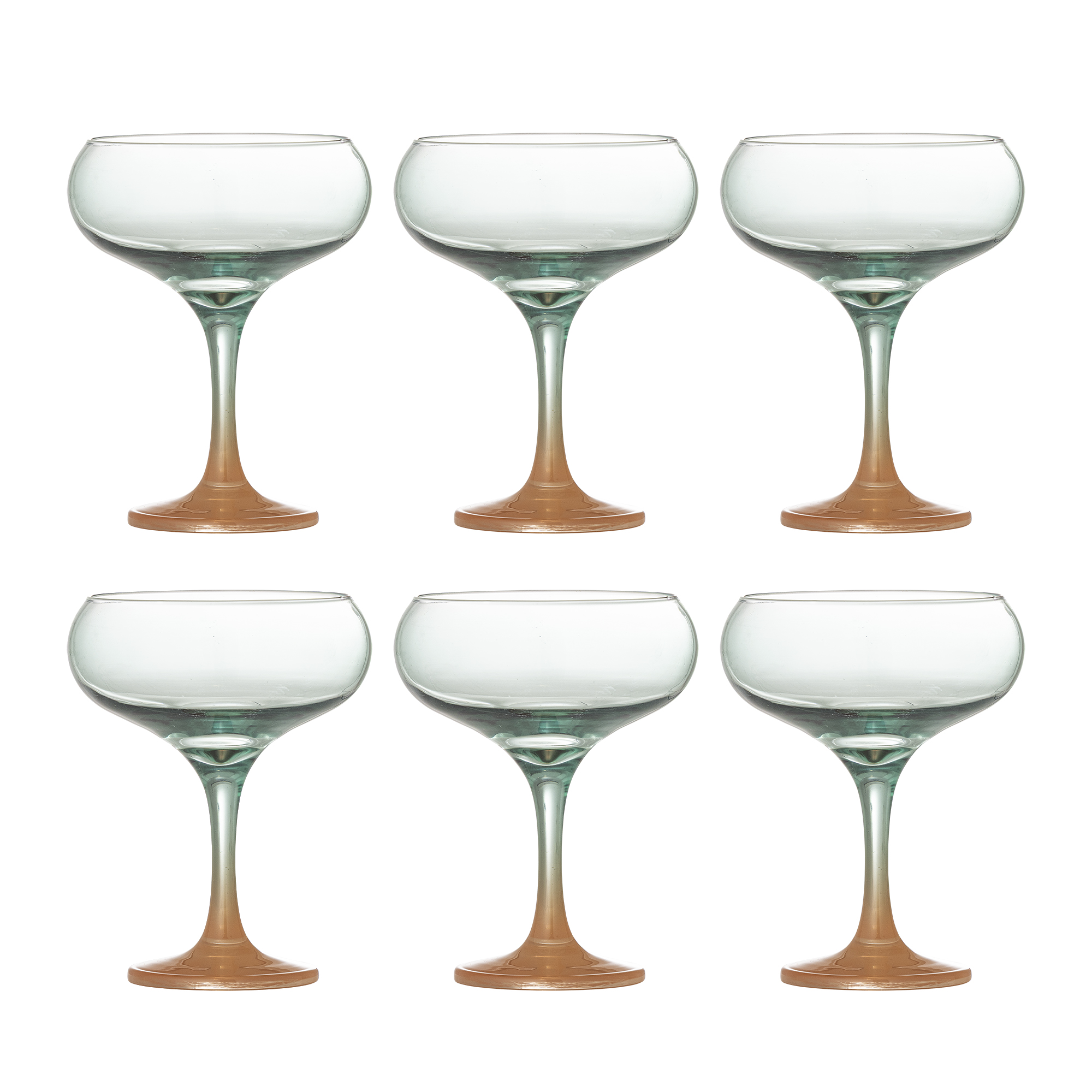Bloomingville - Signe Cocktailglas, Multifarvet, Glas, D9,5xH13 cm, Set of 6 billede