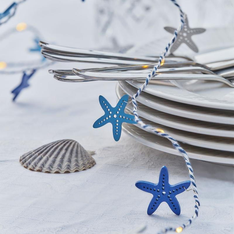 Sirius - Selma Søstjerne, 20LED lyskæde, Blå, 2m+30cm