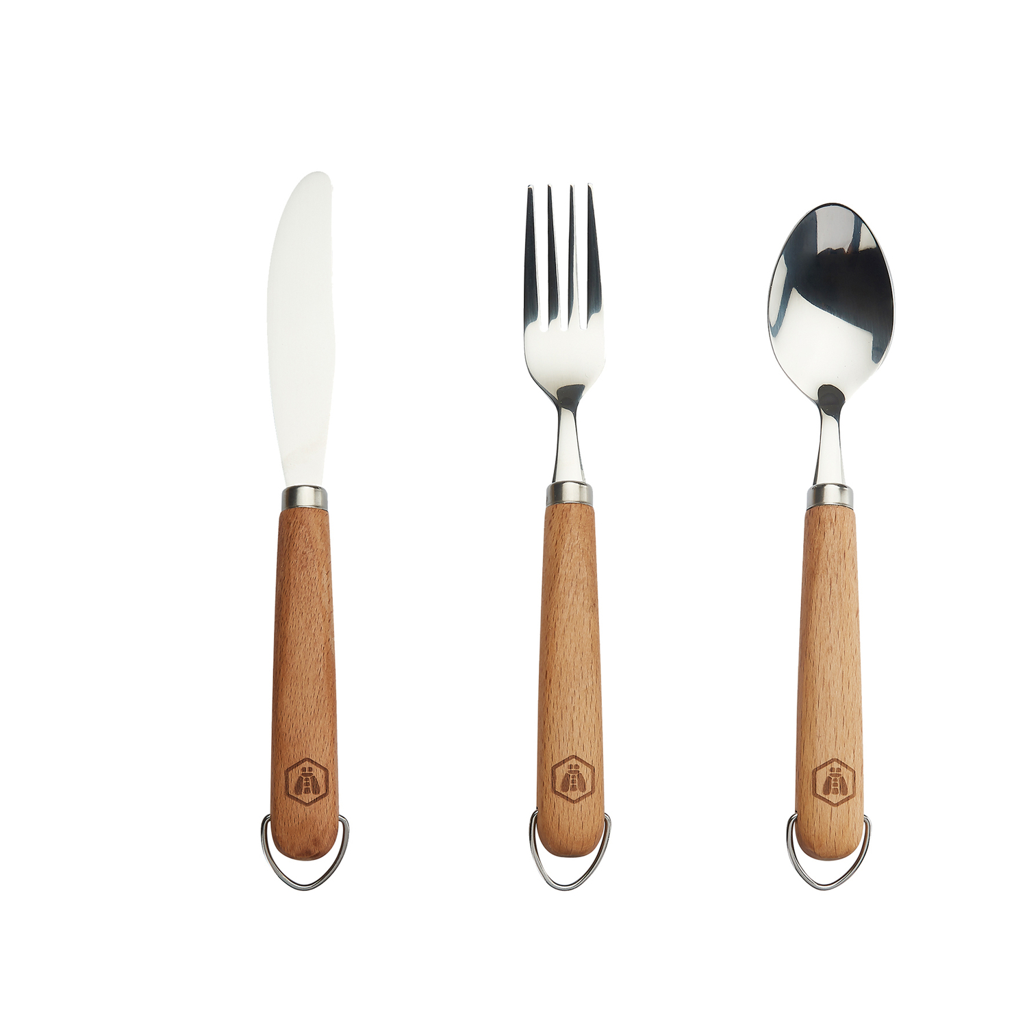 Laguiole -  Picnic Cutlery Beechwood 3 Pcs