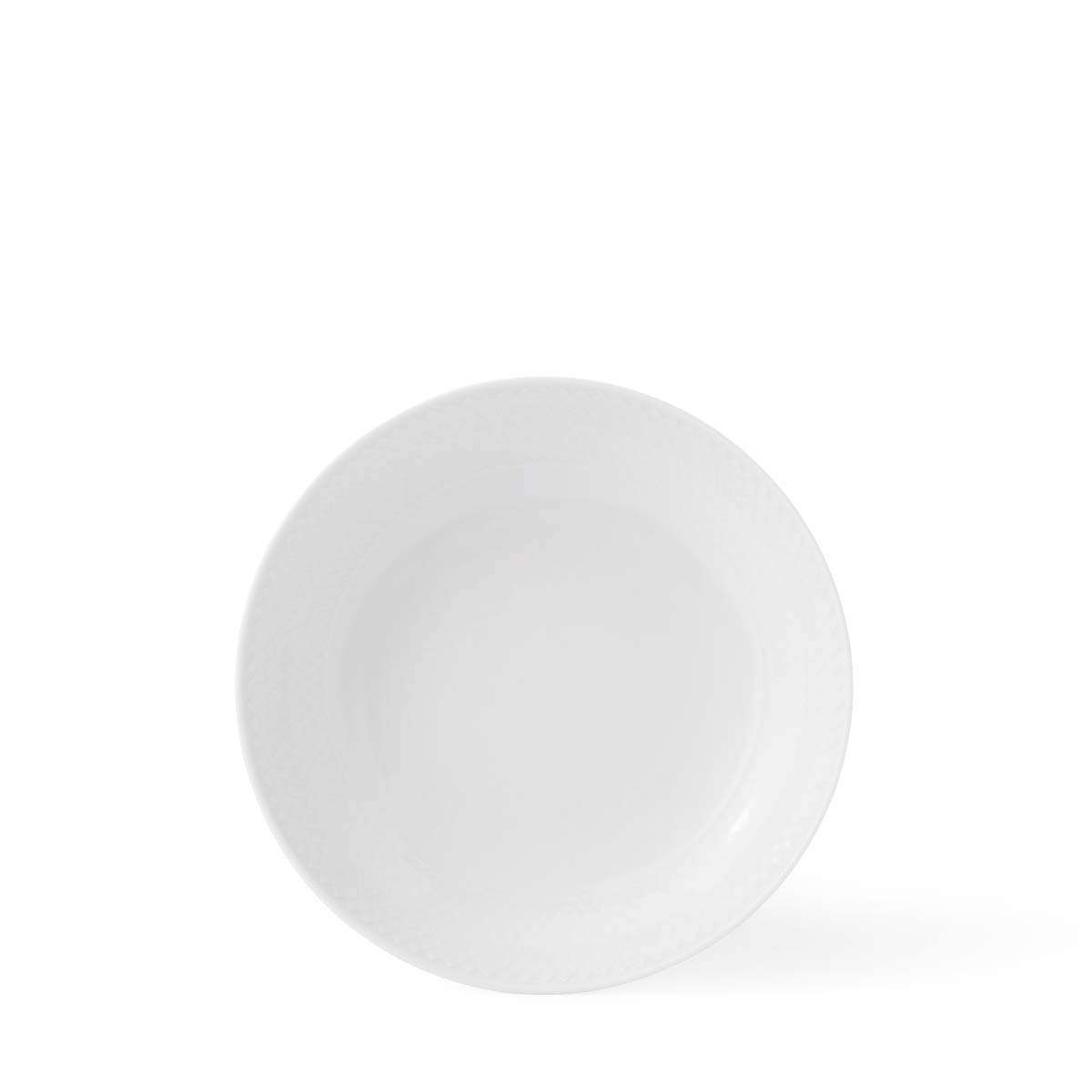 Billede af Lyngby Porcelæn - Rhombe Coupe tallerken Ø20 cm hvid porcelæn