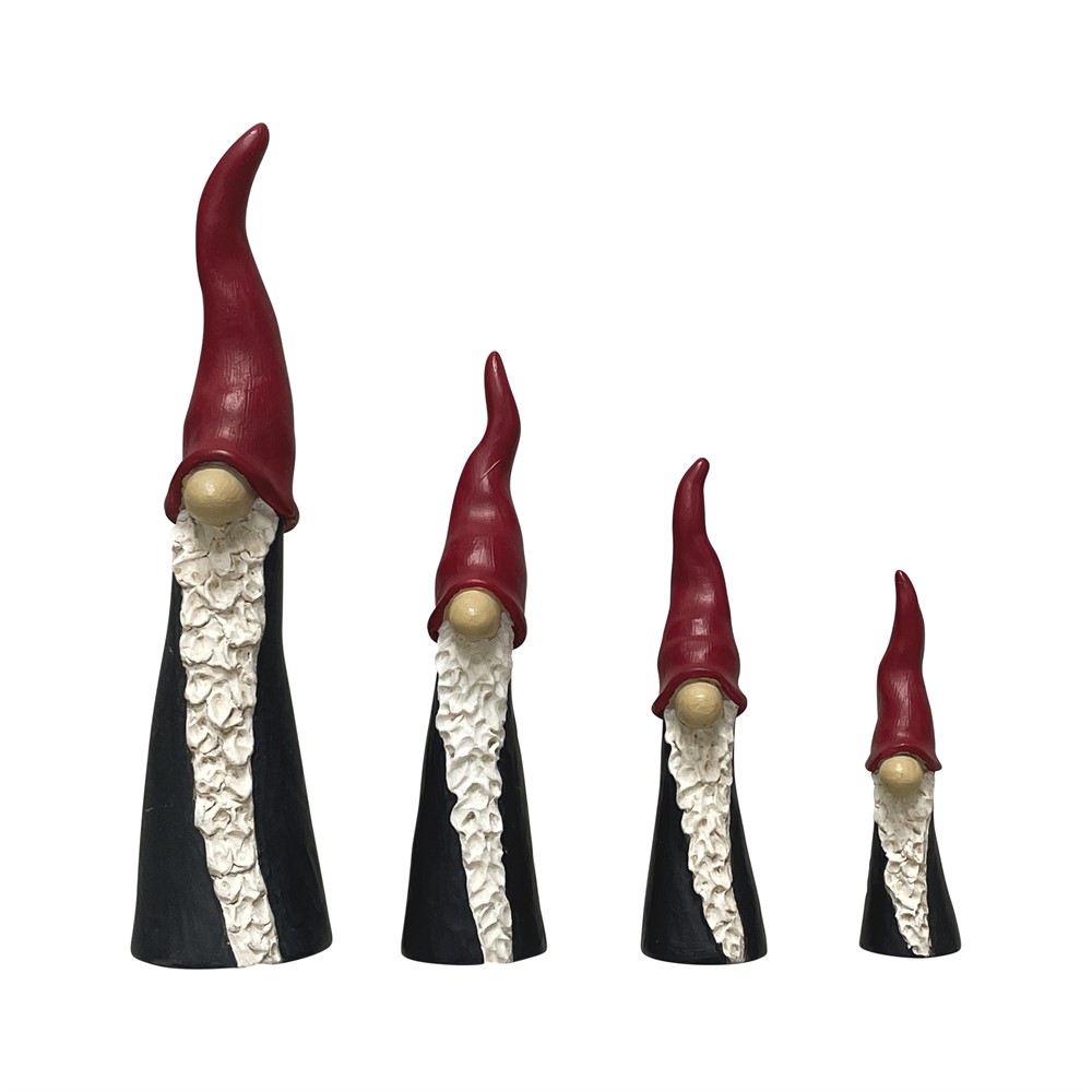 Nääsgränsgården - Tall Santa 4 pcs, H.4,5-10cm