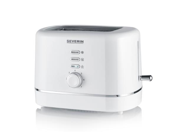 Severin - Brødrister 2-skiver 850 watt Hvid