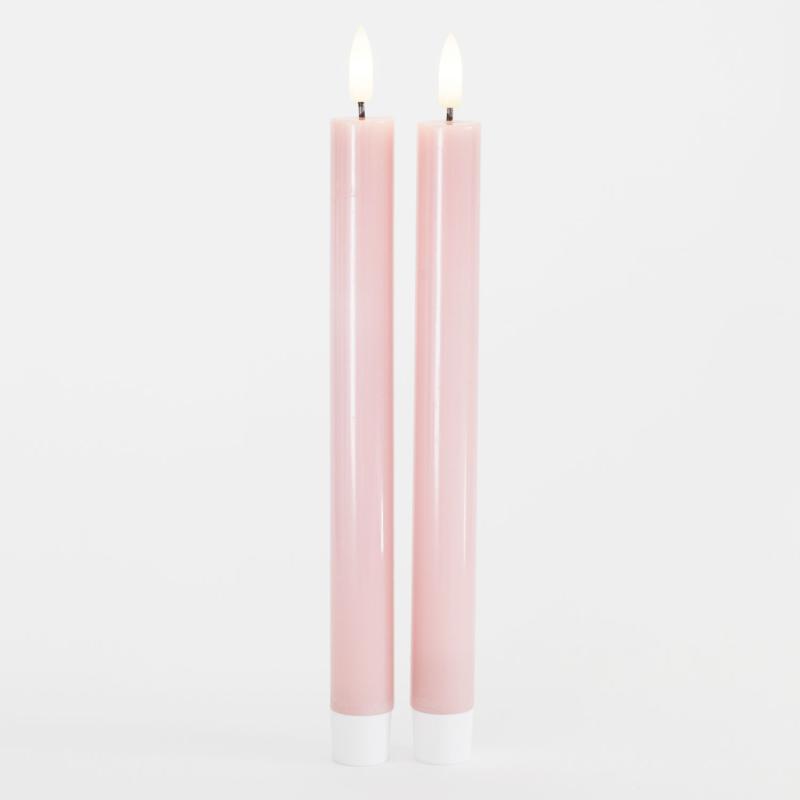 Sirius - Sille Kronelys 2 Stk. sæt, Ø2x25 cm, Lyserød billede