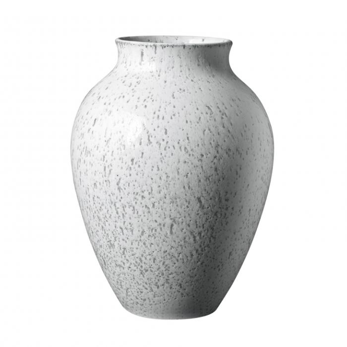 Knabstrup vase, hvid/grå, 27 cm 