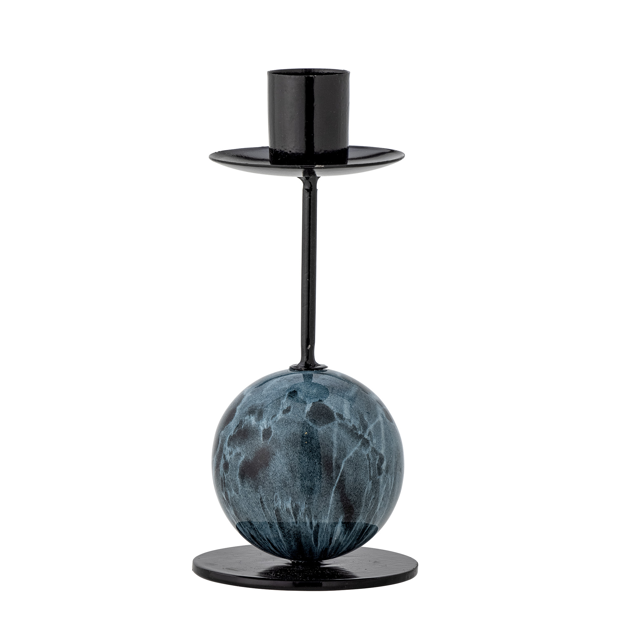 Bloomingville - Jayda Lysestage, Blå, Jern, D7xH15 cm