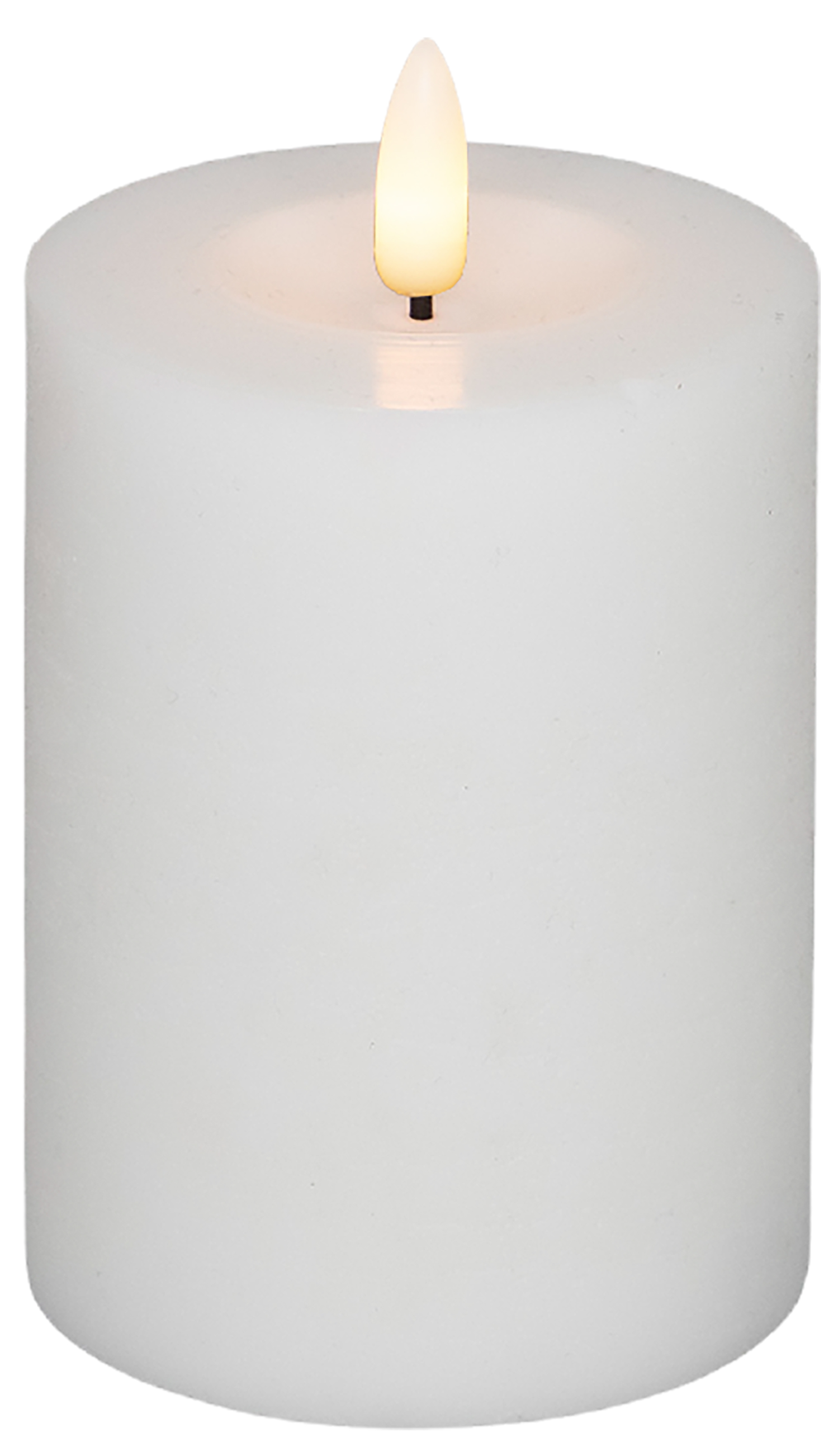 Skandi LED Bloklys Ø7,5 cm - Hvid - H10 cm