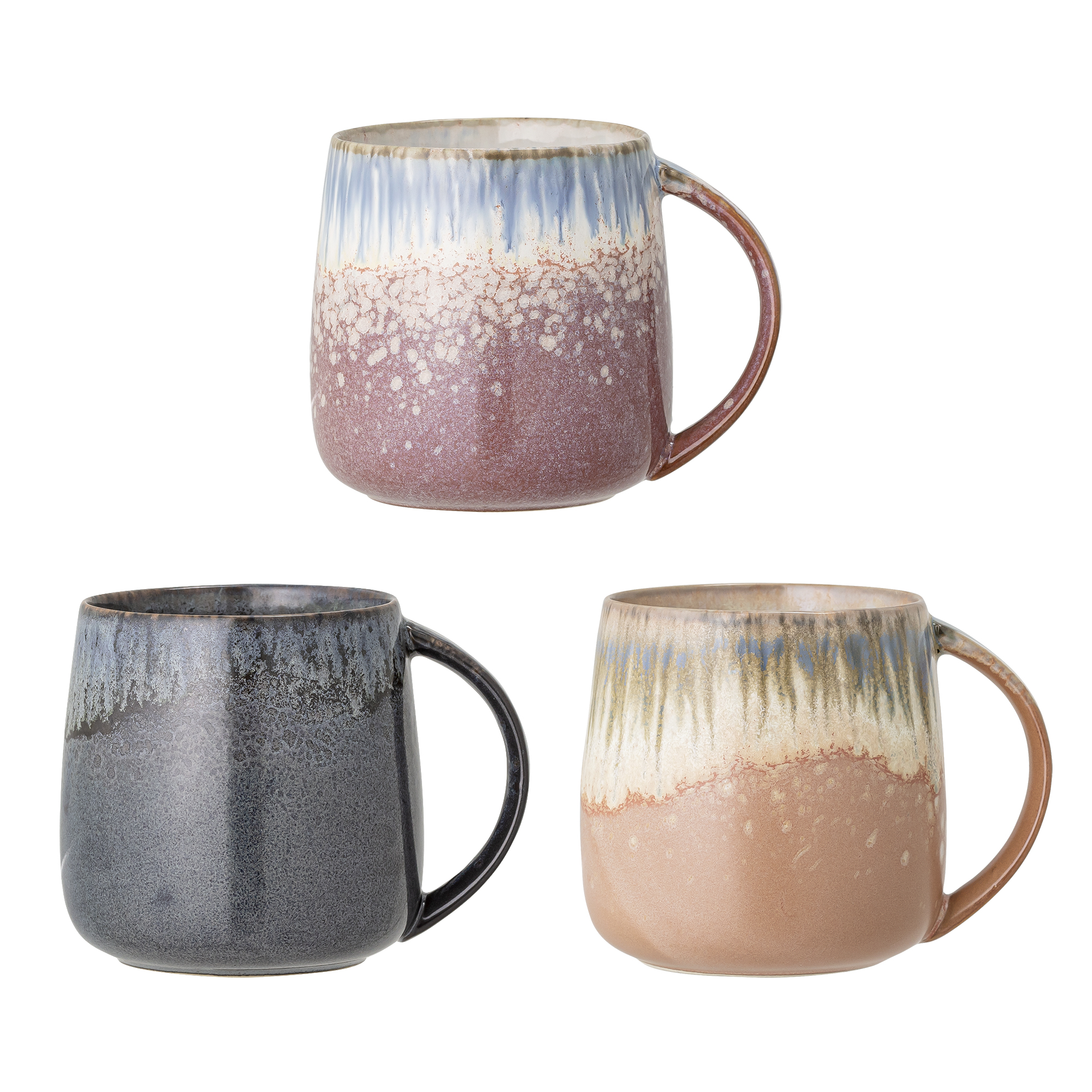 Bloomingville - Cloe Krus, Rosa, Stentøj, D9,5xH10 cm, Set of 3