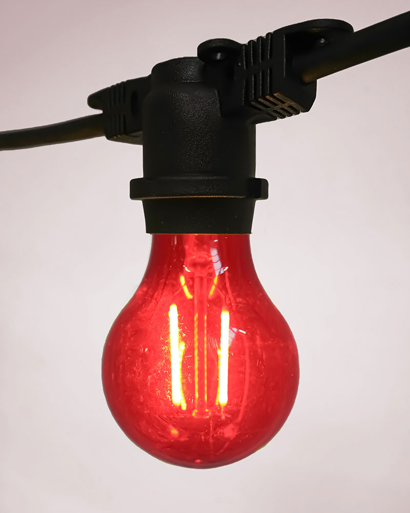 Sirius - Samson E27/1,5W pære, Rød