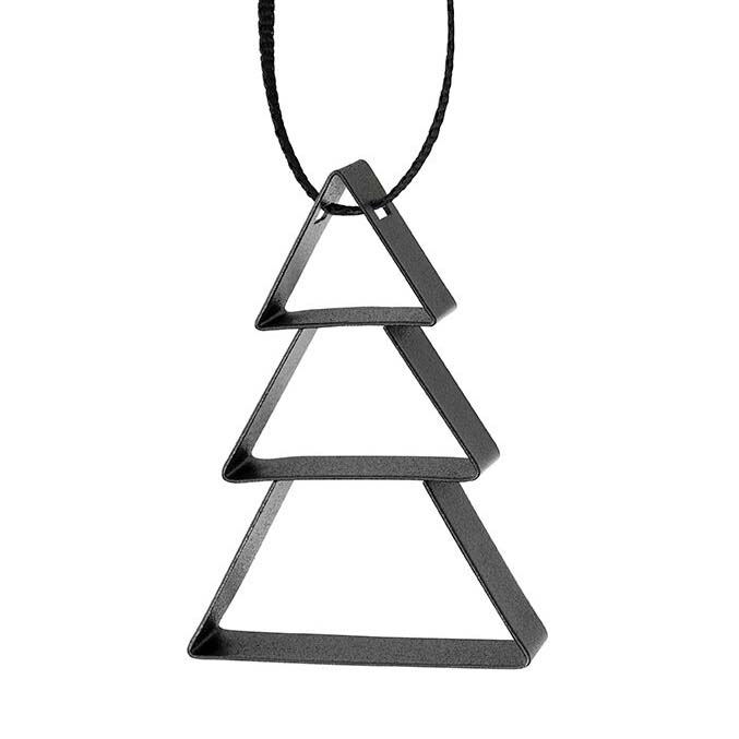 Stelton - Figura ornament, juletræ, lille soft sort