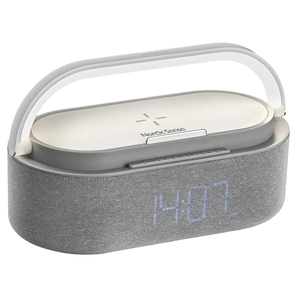 Nordic Sense -  Vækkeur med lys Lys grå